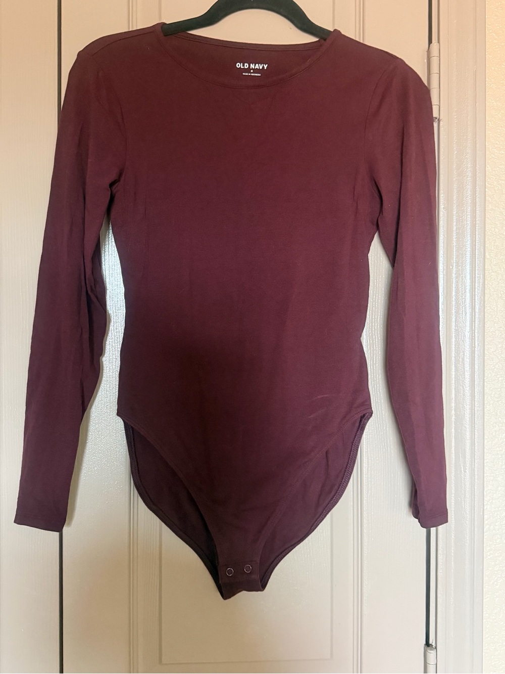 Women's Maroon Long Sleeve Bodysuit- New! Never worn